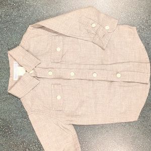 Janie and Jack Gray Chambray Shirt size 3-6 mths